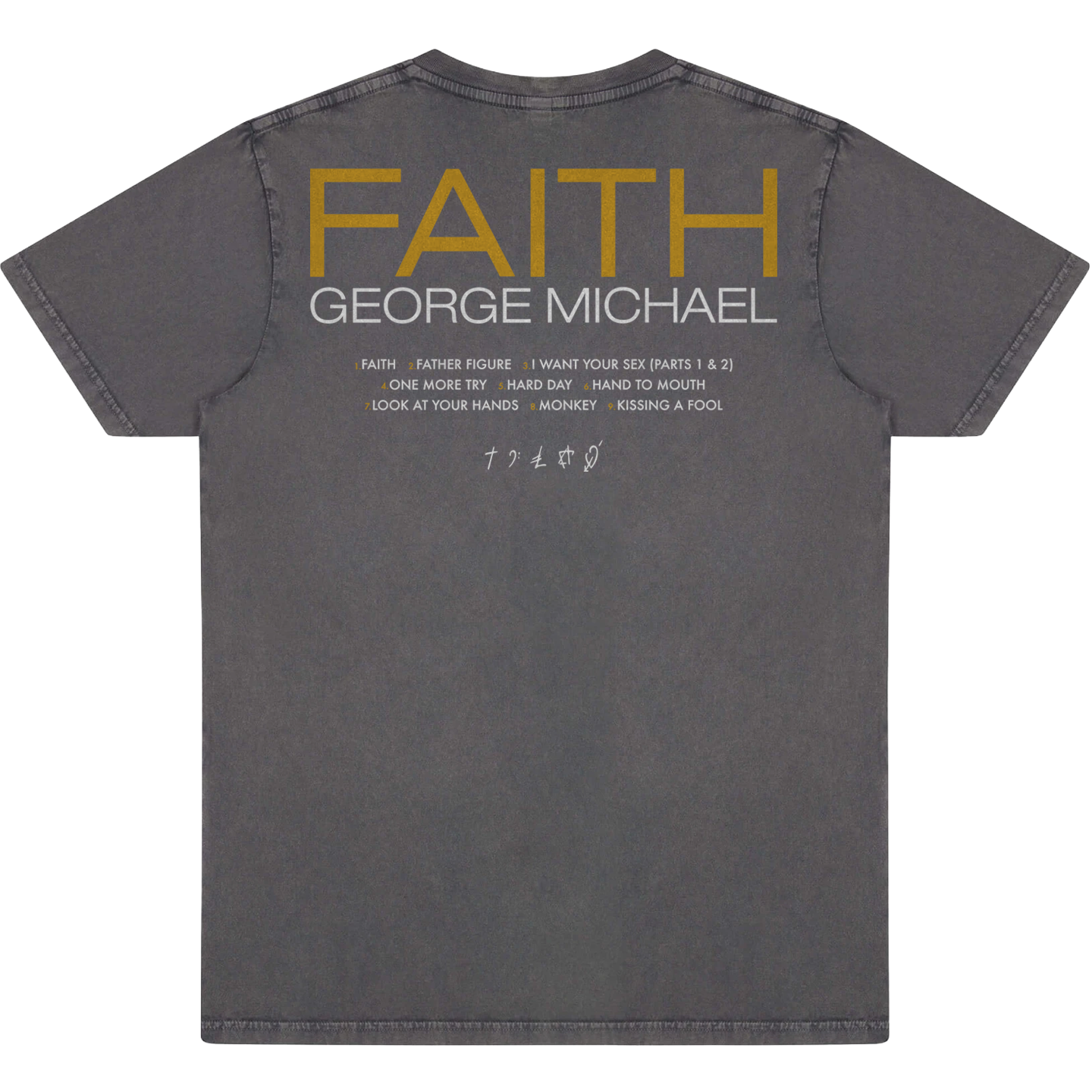 Faith Album Cover Faded Tee (Black)
