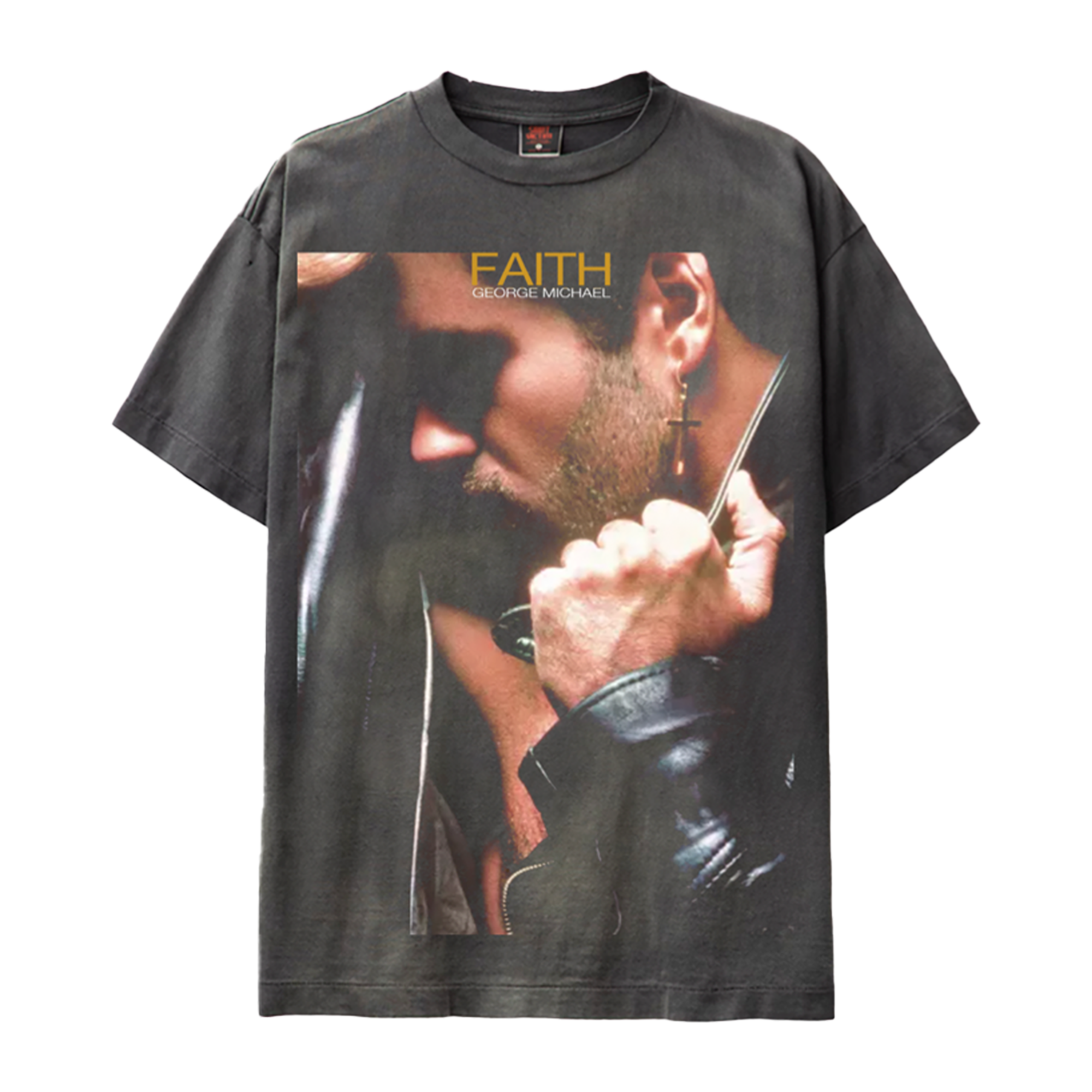Faith Album Cover Faded Tee (Black)