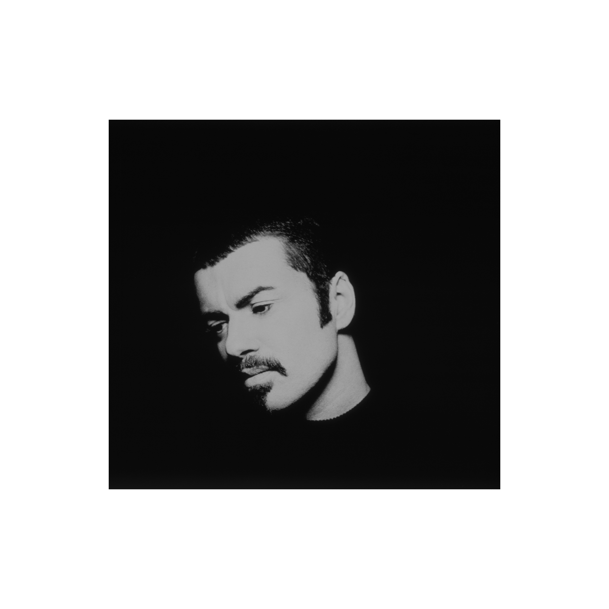 George Michael Older artwork photo print. Photo taken by Andrew Macpherson in dimensions 420 x 420mm
