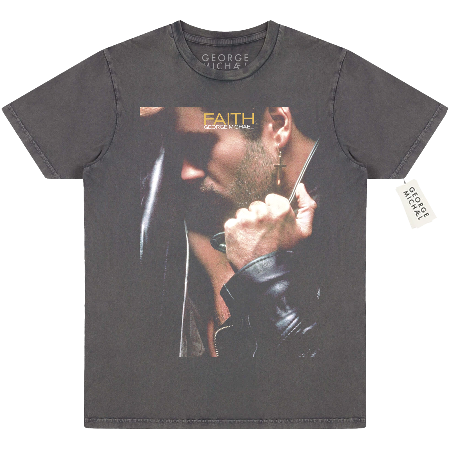 Faith Album Cover Faded Tee (Black)