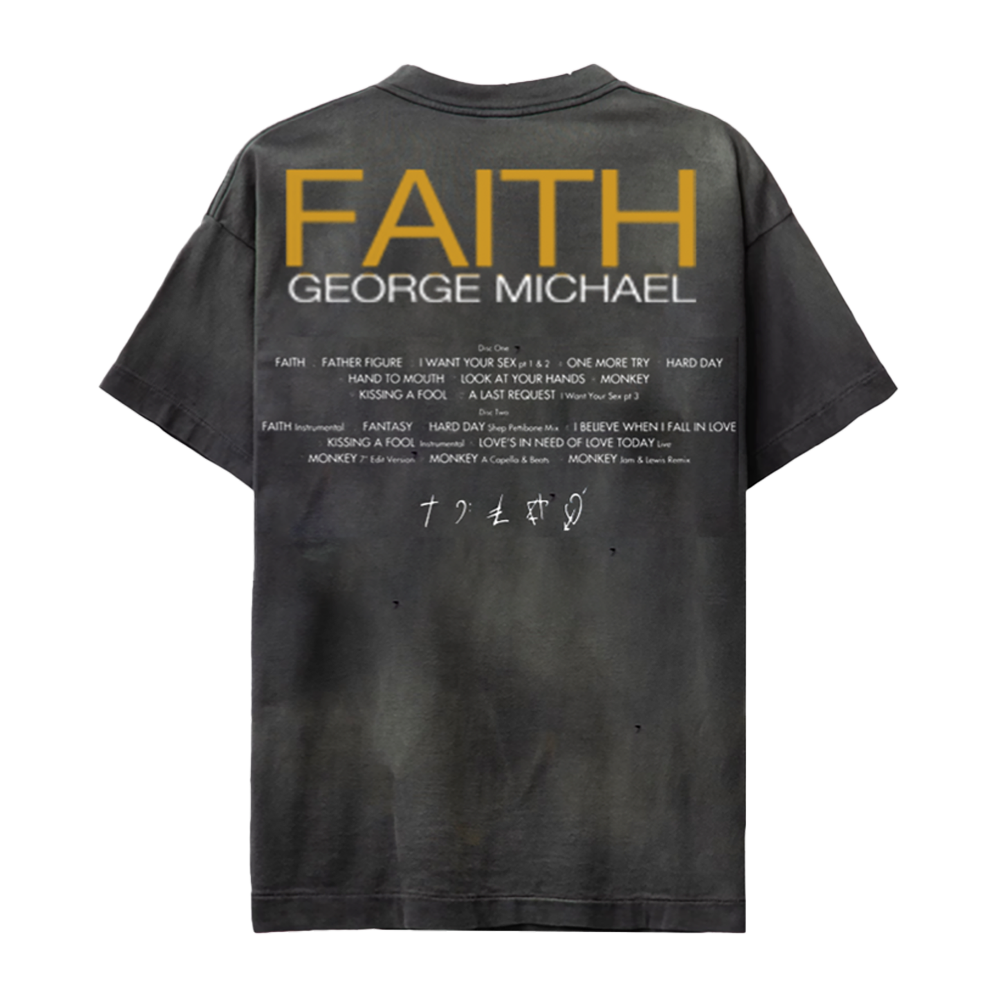 Faith Album Cover Faded Tee (Black)