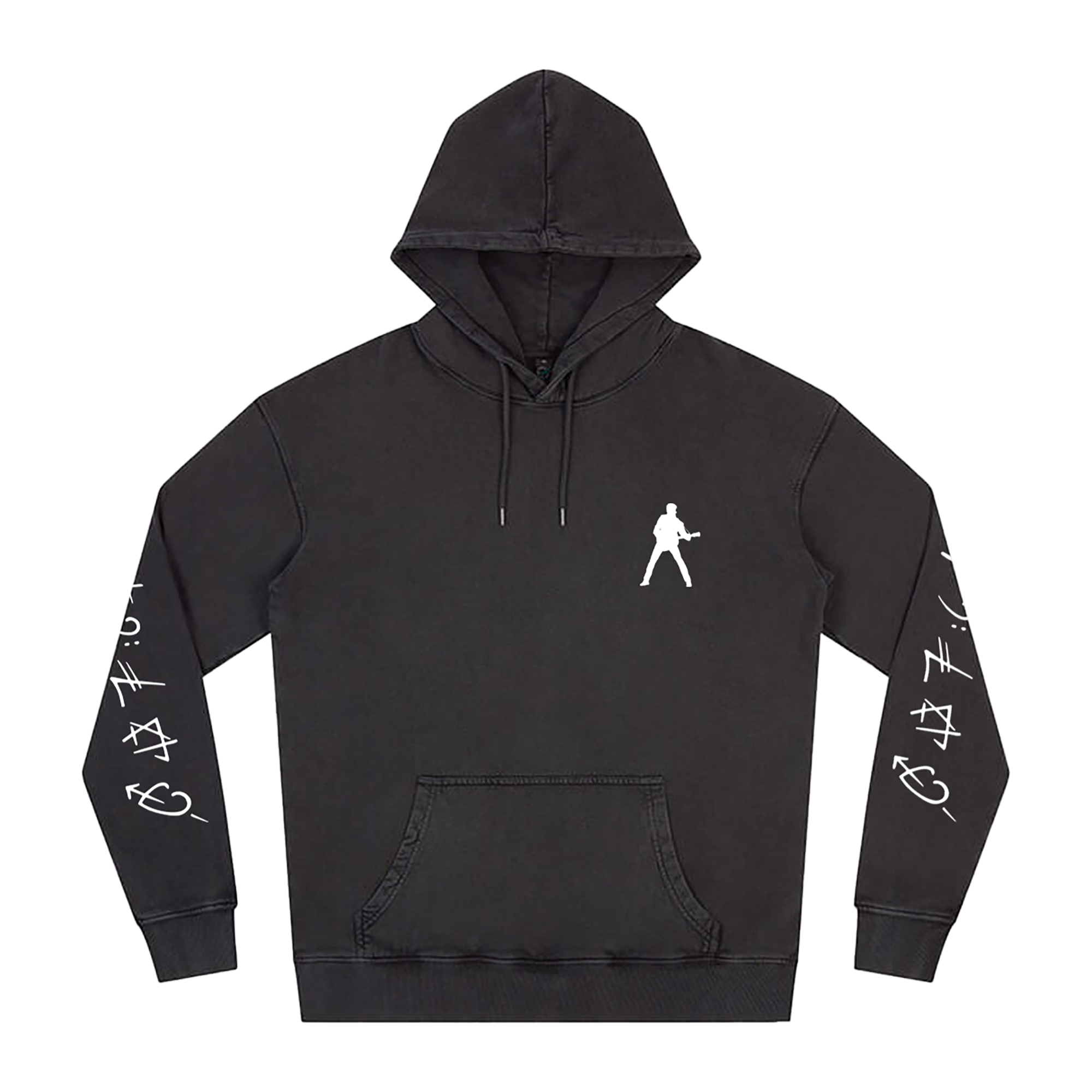 Faith Symbol Faded Hoodie (Black)