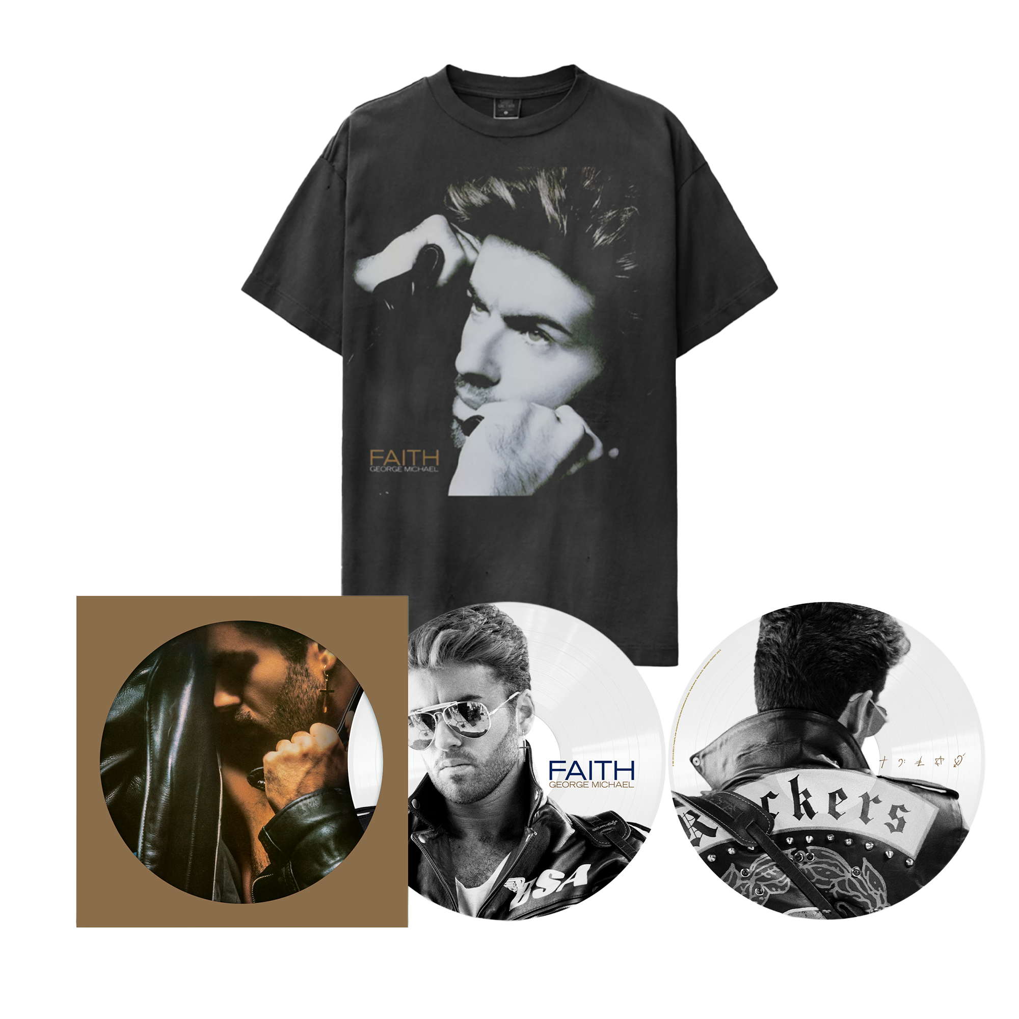 Faith Exclusive Picture Disc + Faith Faded Photo Tee