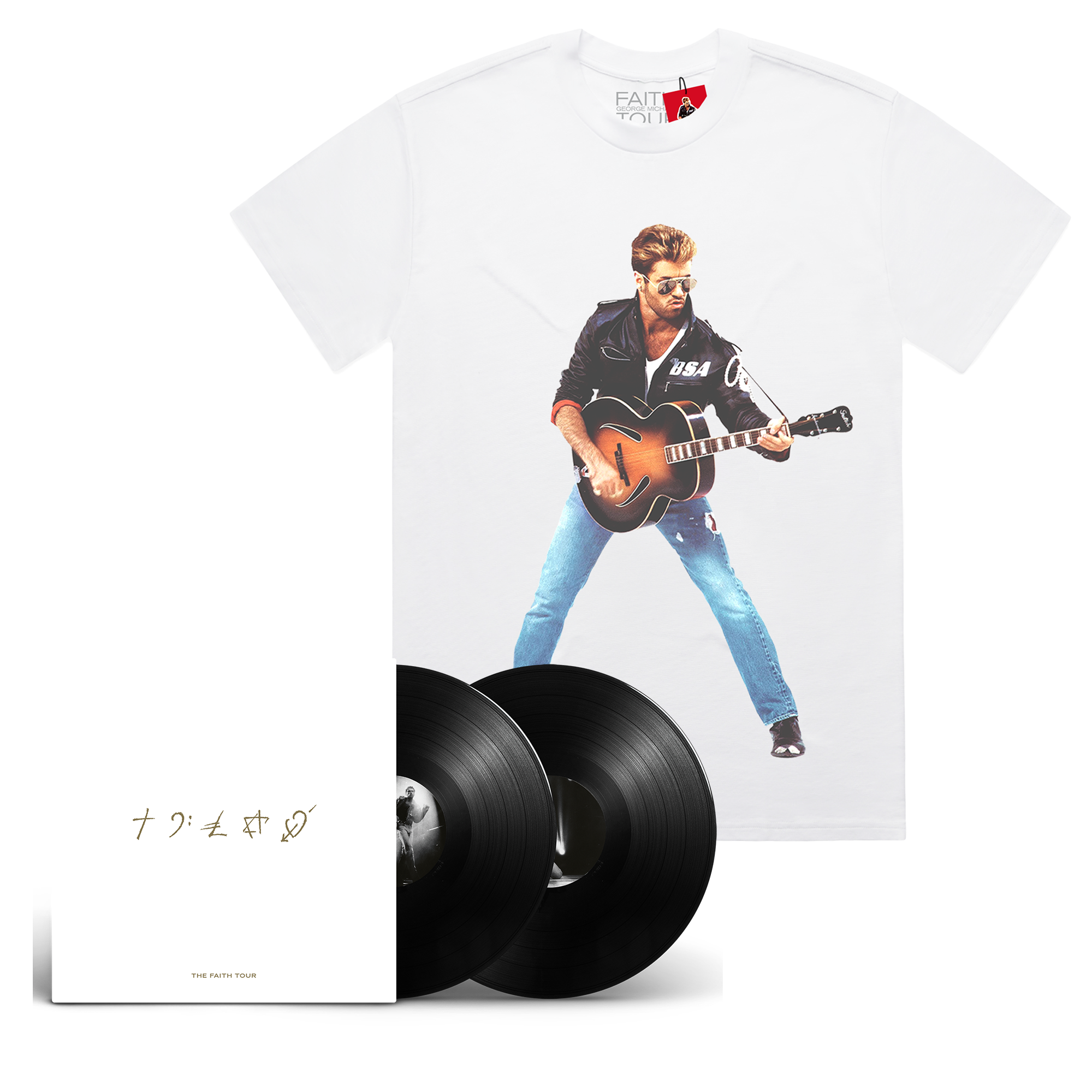 GEORGE MICHAEL: THE FAITH TOUR  THE LIVE ALBUM | Black Vinyl + T-Shirt Bundle