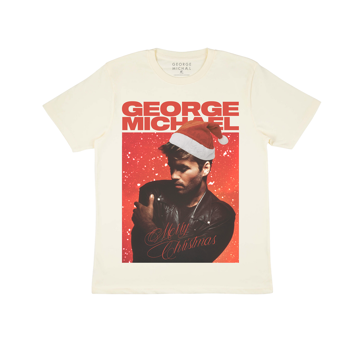 George Merry George Michael Merry Christmas Cream T-Shirt