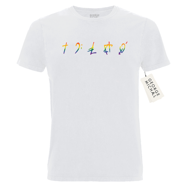 Pride Faith Symbols Tee (White) | George Michael | The Official Store